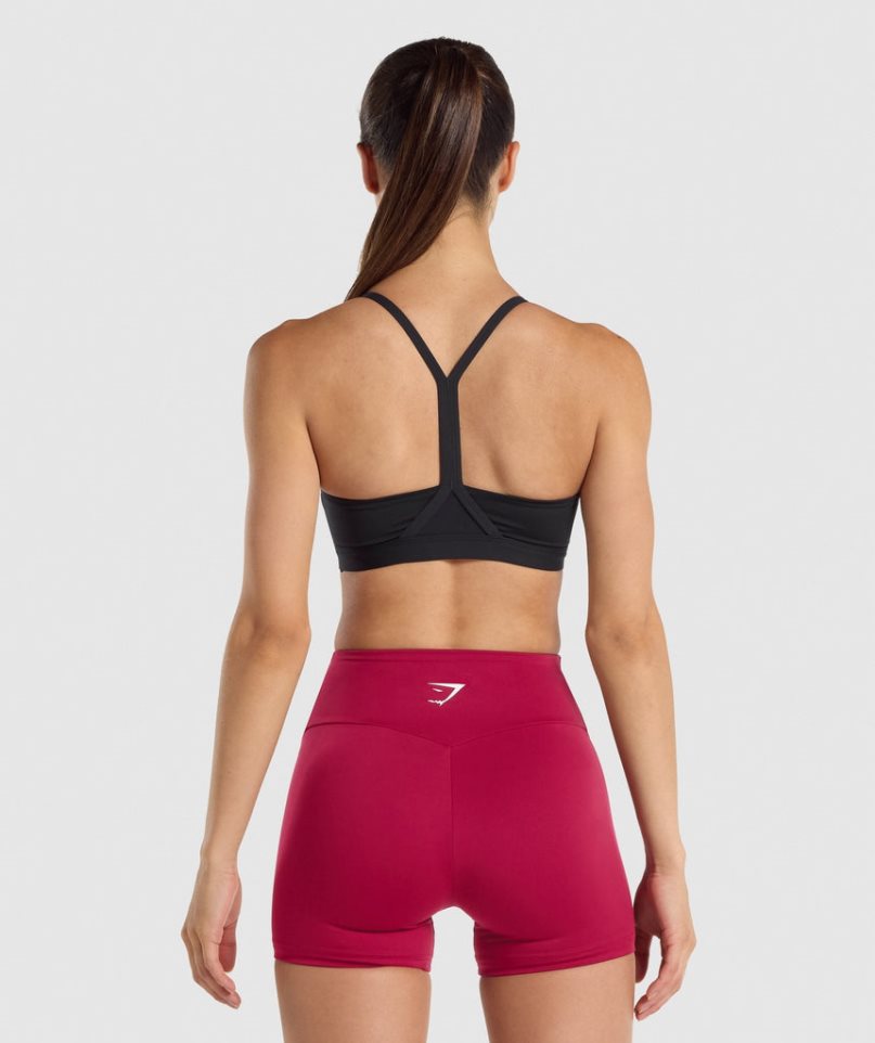 Women's Gymshark V Neck Sports Bra Black | NZ 1ERYWN